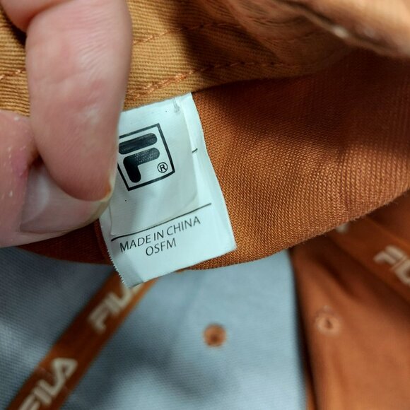 FILA Orange Adventure Snapback Hat With Mountain Patch - Picture 9 of 10